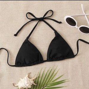 Black Triangle Plus Size Bikini Top
